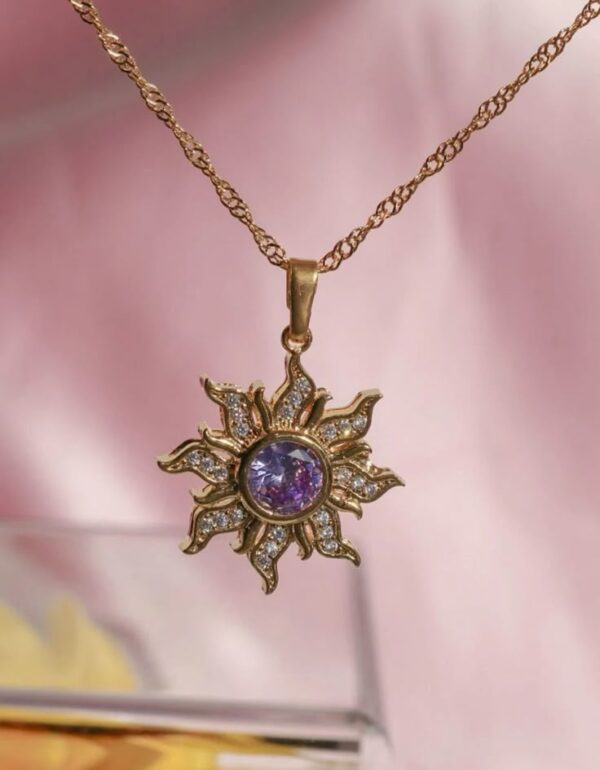 Stainless Steel Opal Rapunzel Sun Necklace