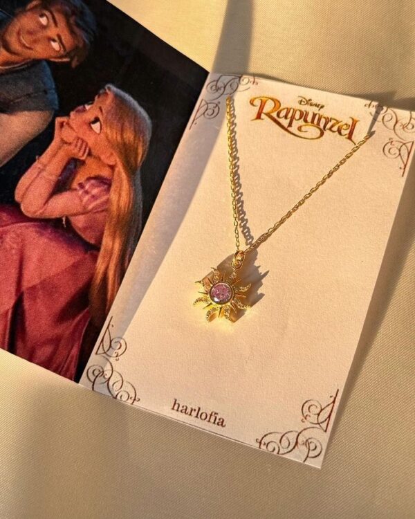 Stainless Steel Opal Rapunzel Sun Necklace - Image 3