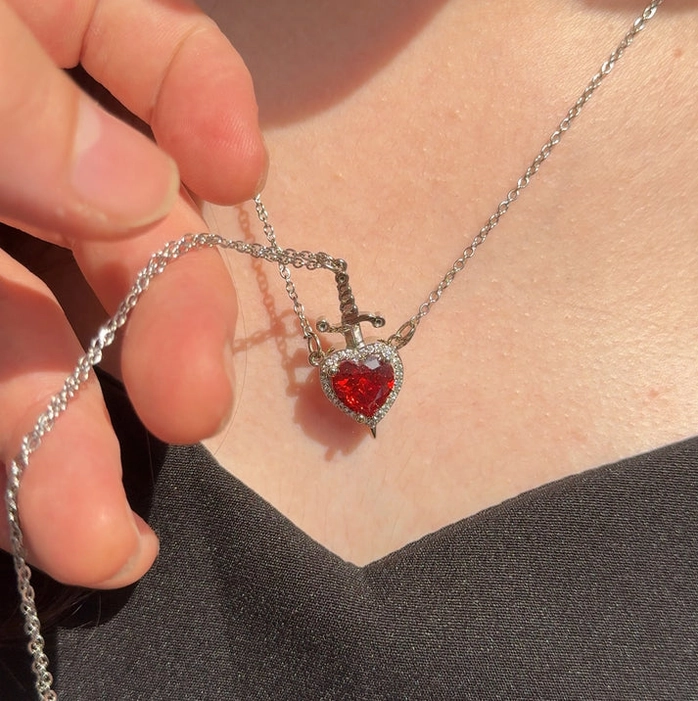 Forever in my heart couple necklace set