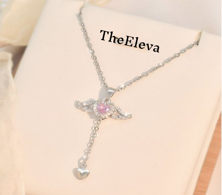 Heart-Angel-Wings-Tassel-Necklace