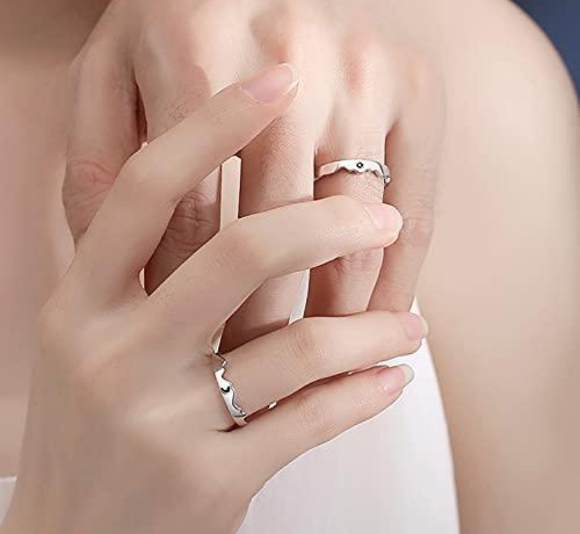 Sun moon half Batman Couple Rings β Perfect Matching Rings for Couples - Image 3