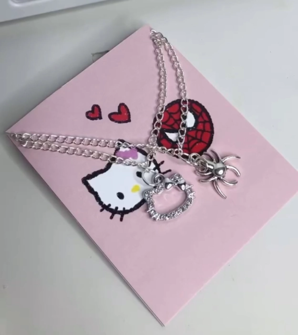 Spiderman-X-Hellokitty-Bff-Necklace - Image 2