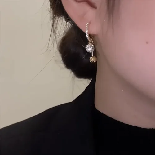 Fancy Golden Pearl Earring - Image 5