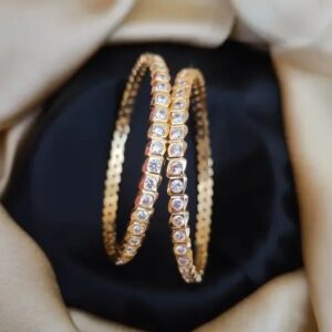 Premium Quality StoneGlow Microplated Bangles