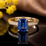 TheEleva Royal Blue Sapphire & Diamond Accent Ring